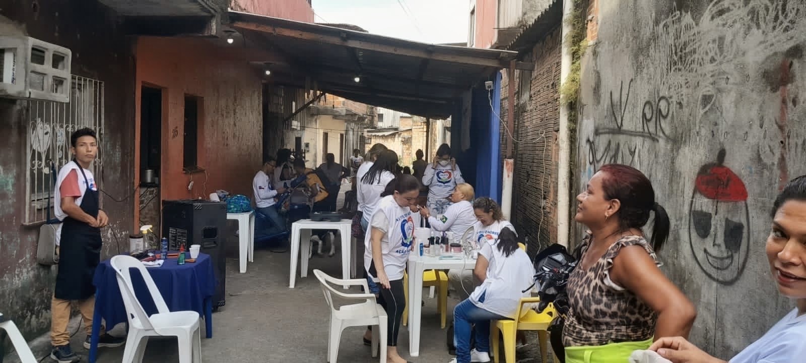 Registro da ação social no bairro de Petrópolis 3